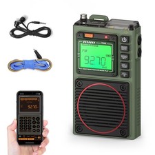 Raddy RF75A APP Control Shortwave Radio, Portable Radios Army Green