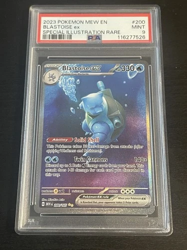 Blastoise EX 201/198 PSA 9 Mint 2023 Pokemon MEW 151  Holo Card Pokemon SIR