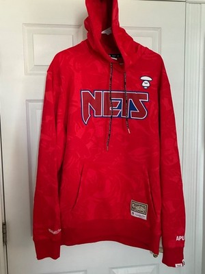 Men s 2XL NWOT Aape X Mitchell & Ness A Bathing Ape Nets Hoodie