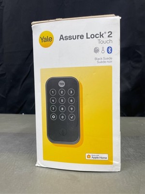 Yale Assure Lock 2 Black Suede Electronic Deadbolt Bluetooth Fingerprint Touchsc