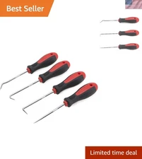 Lightweight Precision Hook and Pick Set - 4 Tools for All Automotive Repairs