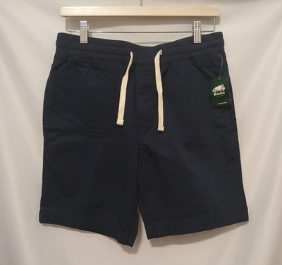 ROOTS Canada Sideline Twill Shorts Men Small Cascade Blue Drawstring