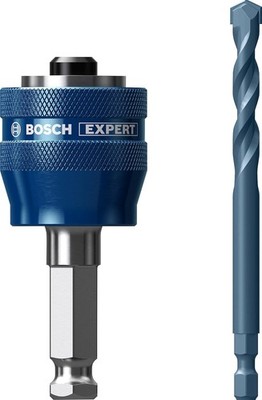 Bosch 2tlg EXPERT Power Change Plus Lochsäge-Systemadapter mit Bohrer TCT-Bohrer