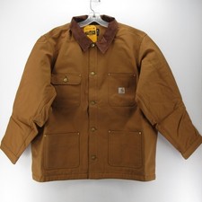 Carhartt Jacket Men XXL Brown Chore Firm Duck Blanket Lined Loose Fit C01-M NEW