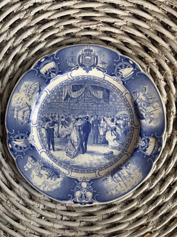 VINTAGE U S NAVAL ACADEMY  PLATE ‘NAVAL ACADEMY HOP 1869’ by WEDGEWOOD 1930s
