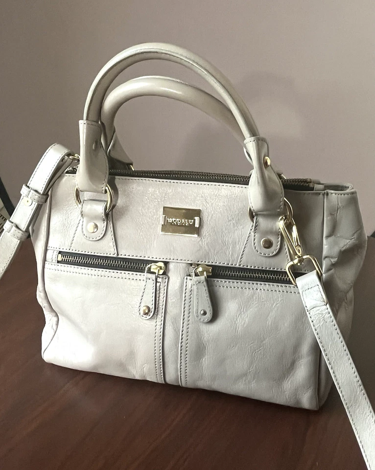 MODALU Bolso de Mano Cuero Gris BOLSO DE HOMBRO Foto 2 de 4