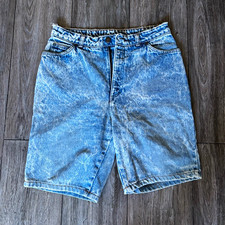 Vintage GAP Blue Acid Wash Denim Jean Shorts Zip Fly size 13/14
