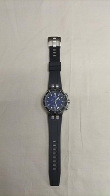 EDOX Quarzuhr Chronograph gebraucht DELFIN 10109 blaues Zifferblatt