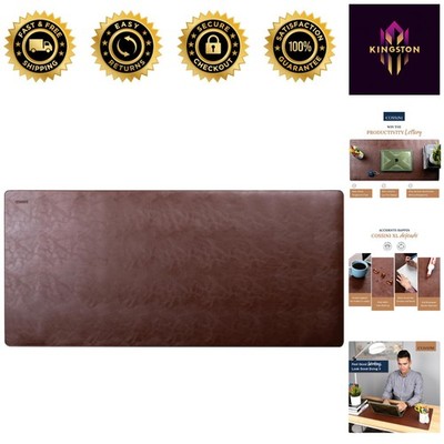 Sleek XL  Leather Desk Pad 17x36 - Smooth Writing, Anti-Damage Protection