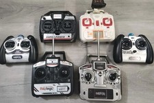 Lot of 6 Remote Controllers RC Drone-Helicopter Untested AS-IS 40mhz 27mhz