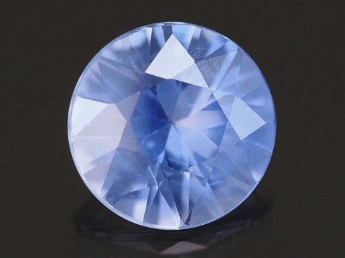 NATURMINE - RUNDER BRILLANTER MITTELBLAUER SAPHIR 0,27 CTS. - Bild 1 von 3