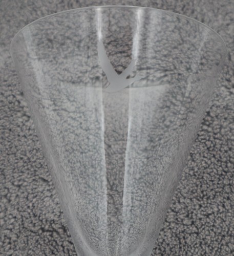 Grey Goose Vodka Etched Martini Glasses Set of 2 Promo Barware 7.5" Tall - Picture 2 of 7