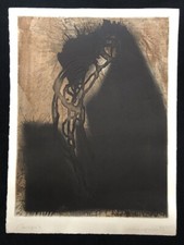 Michael Morgner, Angst, Aquatintaradierung, 1993, handsigniert datiert