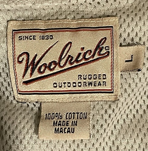 ** Woolrich Rugged Outdoors Hunting Fishing Kayak Vest Men’s Large Tan D6-9v - Picture 11 of 19