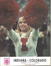 1970 football program Indiana Hoosiers Colorado Buffaloes John Stearns Mets VG