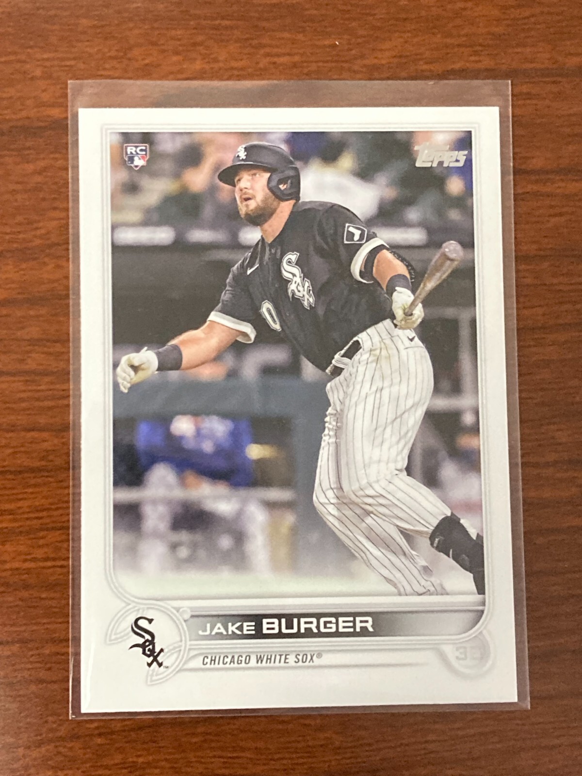 JAKE BURGER 2022 TOPPS CHICAGO WHITE SOX ROOKIE CARD #186