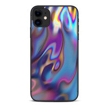 Skins Decal Wrap for Apple iPhone 11 - Opalescent Resin marble oil Slick