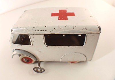 Camion Fourgon-Ambulance Jan Vinot Duriez - Tôle 21 Cm - France - Occasion