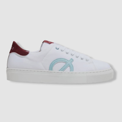 $170 Loci Women White Nine Tricolor Low-Top Court Sneaker Shoes Size 37
