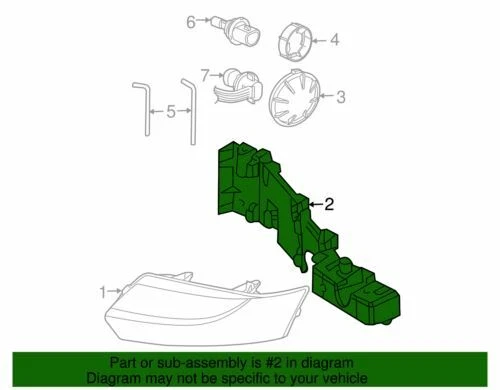 Panel de montaje de faros laterales de pasajero Saturn Ion genuino GM 2003-2007 15253590 Foto 2 de 2