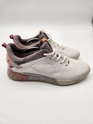 Ecco W Golf S Three Gore Tex Size 9-9.5 Women's White/Silver - Pink Shoes 