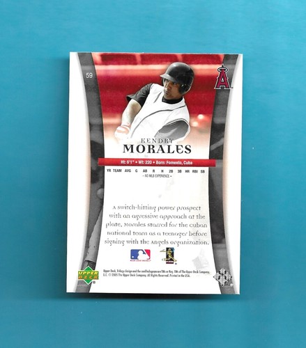 2005 UD Trilogy ROOKIE RC Card # 59 KENDRY MORALES ANGELS EXCEPTIONAL! - Picture 2 of 2