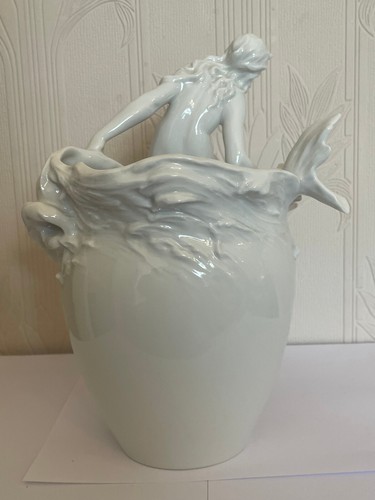 Nymphenburg Porcelain 25cm Mermaid Nymph Vase Nixenvase Excellent Condition - Picture 11 of 22
