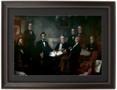 Framed First Reading of Emancipation Proclamation of President Lincoln. 2 Sizes.