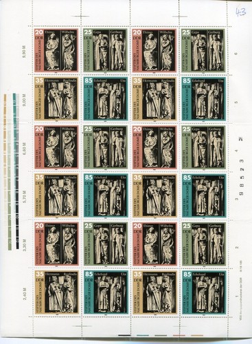 GDR sealing sheet 2808/11 MNH non stamped (39785