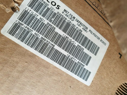EPCOS B32520-C6102-K189 MET FILM CAPACITOR 0,0010UF 10% 400V QTY: 2800 (R4S9.3) - Picture 3 of 3