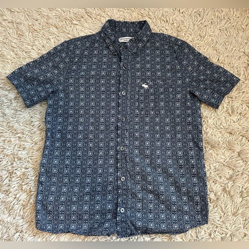 Abercrombie Kids Boys Ultra Soft Short Sleeve Button Down Size 13/14 Blue