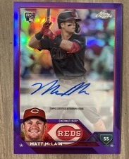2023 Topps Chrome Update MATT McLAIN Rookie RC Auto #AC-MMC  Reds 040/250 Purple
