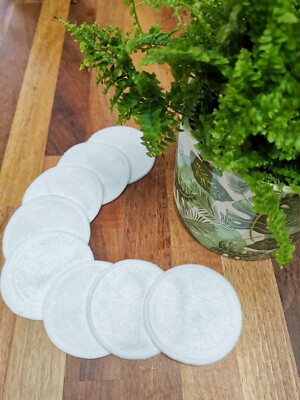 Wiederverwendbare Bio Bambus Frottee Baumwolle Make-up Entferner Pads. Vegan. Umweltfreundlich