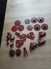Meccano lot  anciennes 24 pièces Rouge Diverses 