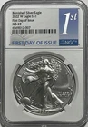 2022 W $1 NGC MS69 FDOI First Day Of Issue Burnished Silver American Eagle 1 St