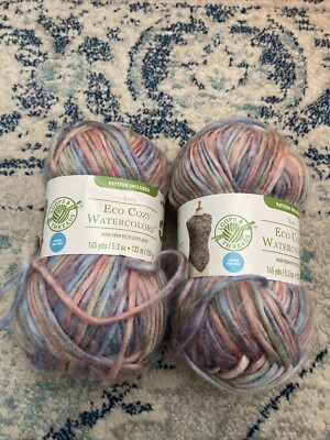 Loops & Threads Eco Cozy Watercolors #010 Spring Meadow 145 Yds Ea Lot of 2