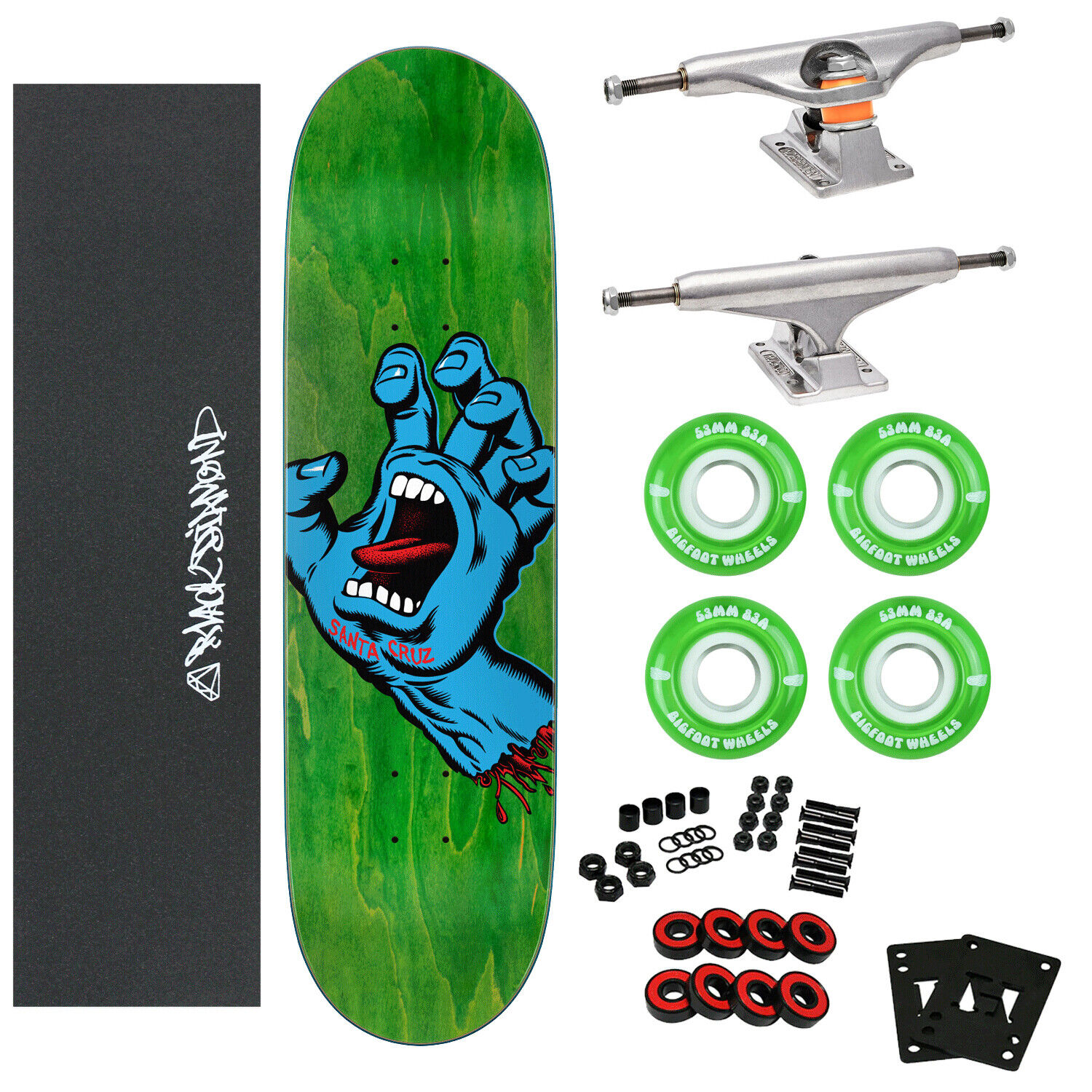Nebu buiten gebruik leerplan Santa Cruz Skateboard Complete Screaming Hand 8.8" W/ Independent & Soft  Wheels 663320054223 | eBay