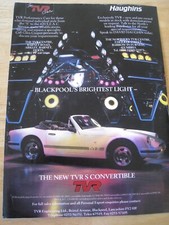 BLACKPOOL'S BRIGHTEST LIGHT NEW TVR S CONVERTIBLE 1988 ADVERT A4 FILE 44