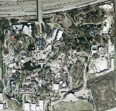 ARIAL VIEW ASTROWORLD Map  POSTER 24 X 24 Inches Looks beautiful