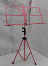 On Stage Stand Compact Sheet Music Stand Pink w/ Carry On Storage Bag 18313