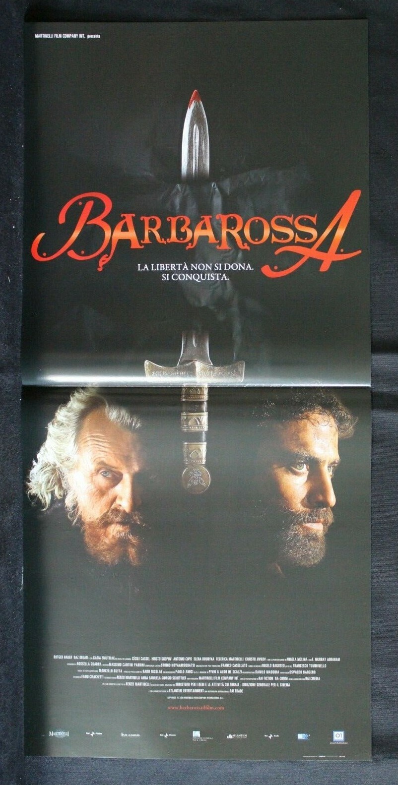 Locandina originale film Barbarossa (2009) - Regia di Renzo Martinelli