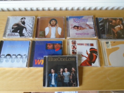 Selection of various CDs mainly pop genres - choose and select from menu