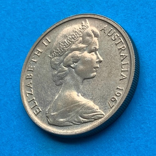 UNC 1967 10 cent coin ex-Mint roll (ANDA-graded). Free std post ... UNCIRCULATED - Picture 2 of 21