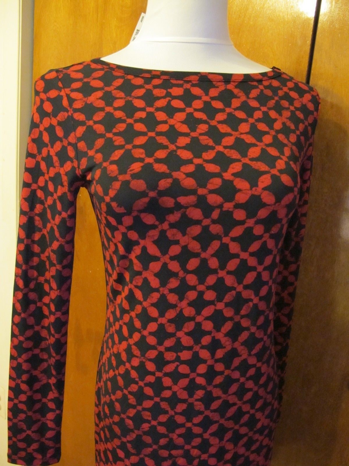 Michael Kors women’s printed red blaze boat neck jersey shift dress Xmall NWT