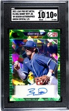 2021 Leaf Pro Set Metal Bobby Witt Jr. GREEN CRYSTAL /5 SGC 10 w/10 AUTO (1/5)