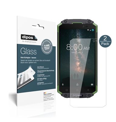 2x Schutzfolie für Poptel P9000 Max - Anti-Shock 9H Folie dipos Glass