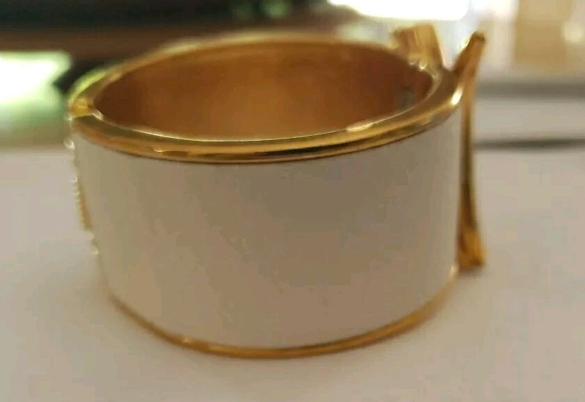 Brazalete Brazalete Rachel Zoe Doble Cuerno y Cuero Blanco Foto 4 de 4