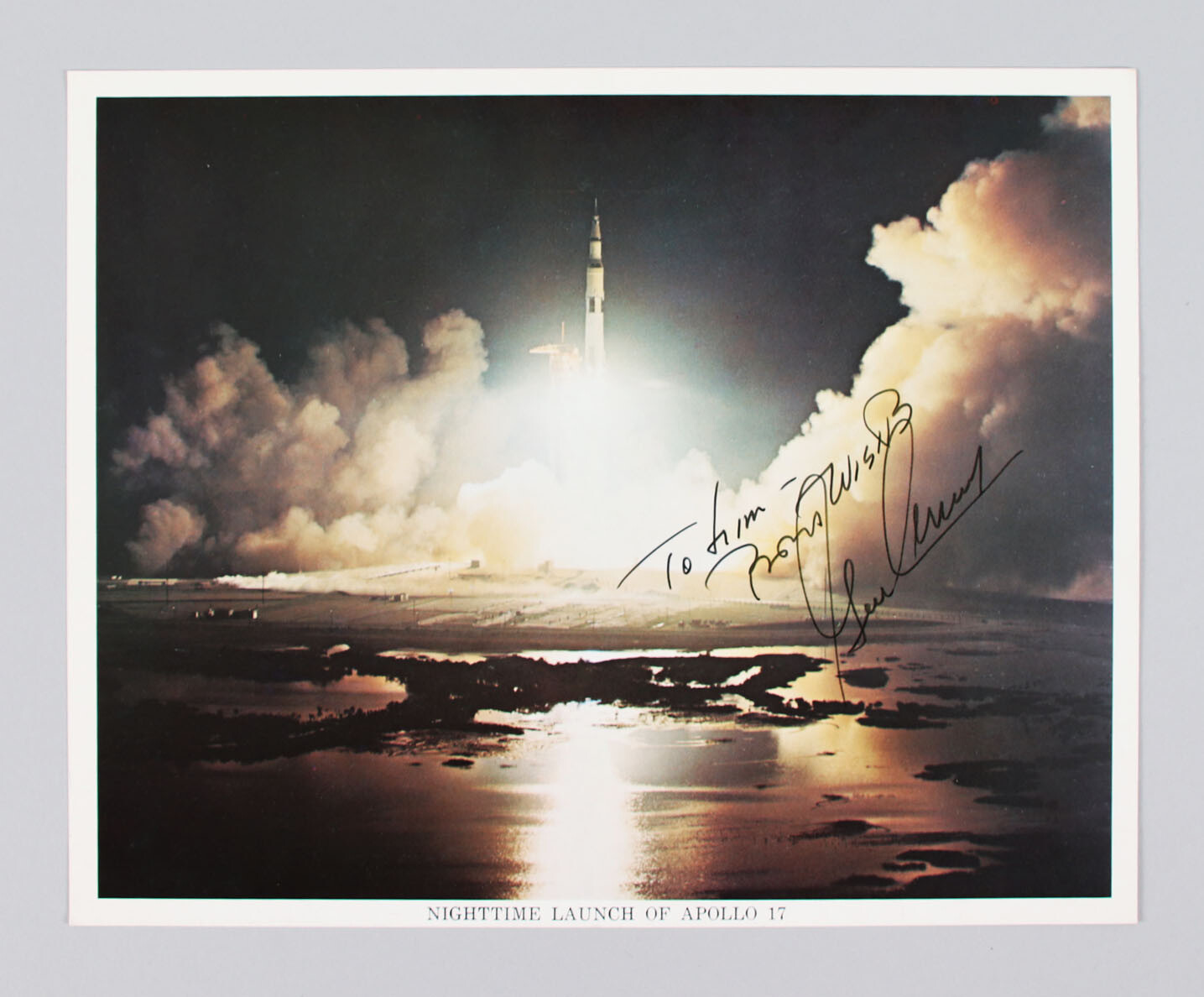 Eugene Cernan Signed Photo Apollo 17 - COA JSA