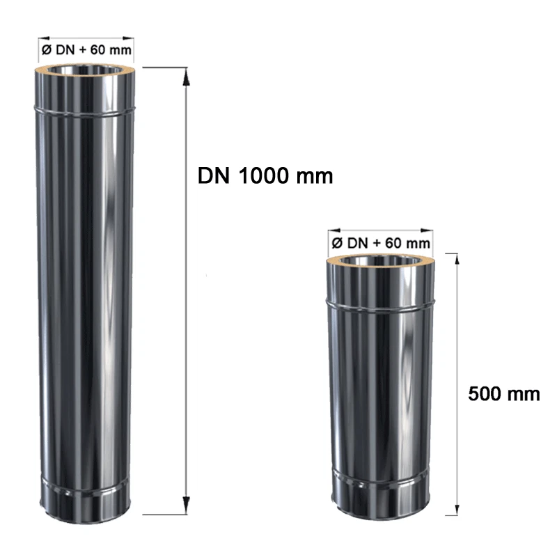Schornsteinverlängerung Kaminerhöhung Kaminverlängerung DW 80-200 mm Edelstahl - Bild 4 von 4