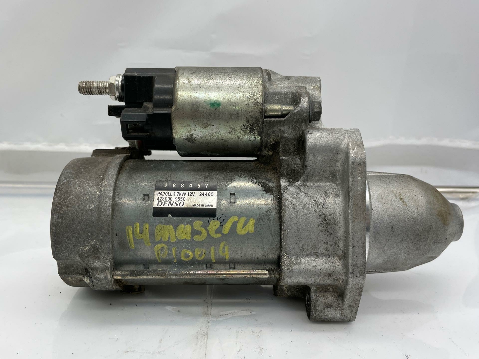 2014 MASERATI STARTER MOTOR 3.0L AUTO 56K MILES 288457; DENSO 4280009550